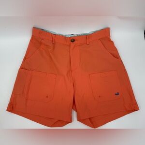 Southern Marsh Tarpon Flats Fishing Short Men’s Medium M Neon Coral NWOT